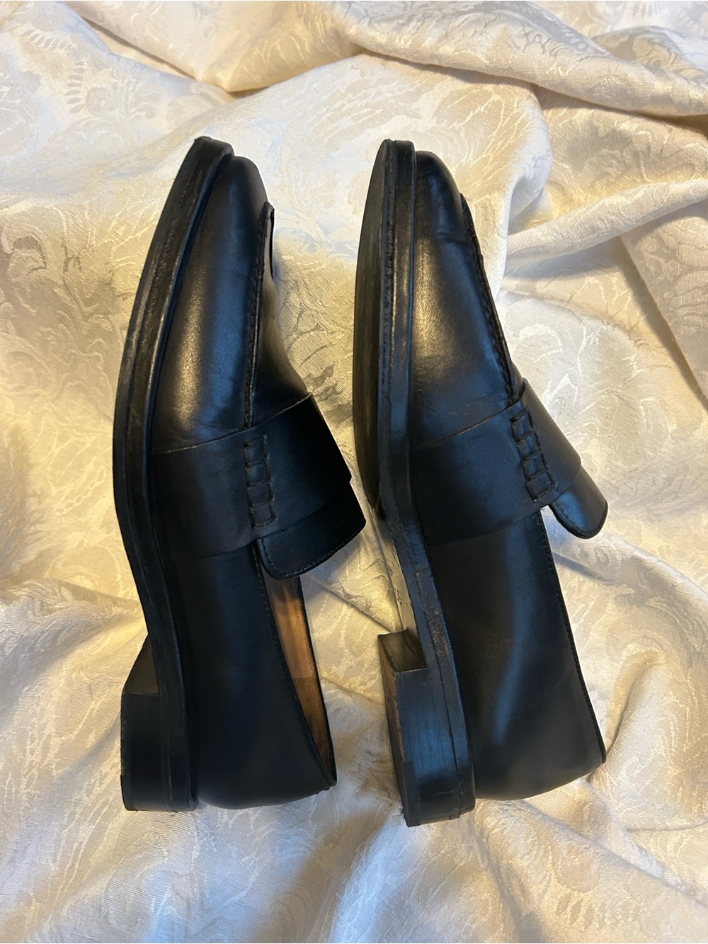 COS Black Leather Penny Loafers for women size 39 - Picture 3 of 6